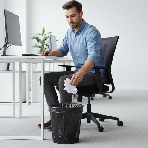أكياس قمامة سوداء من Typlastics، 10-15 جالون، عدد 1000، 24 بوصة × 33 بوصة، أكياس قمامة عالية الكثافة للحمام والمطبخ والمكتب والصناعية والتجارية والنظافة والبلدية وإعادة التدوير in Kuwait
