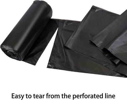 أكياس قمامة سوداء من Typlastics، 10-15 جالون، عدد 1000، 24 بوصة × 33 بوصة، أكياس قمامة عالية الكثافة للحمام والمطبخ والمكتب والصناعية والتجارية والنظافة والبلدية وإعادة التدوير in Kuwait