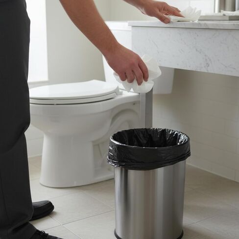 أكياس قمامة سوداء من Typlastics، 10-15 جالون، عدد 1000، 24 بوصة × 33 بوصة، أكياس قمامة عالية الكثافة للحمام والمطبخ والمكتب والصناعية والتجارية والنظافة والبلدية وإعادة التدوير in Kuwait