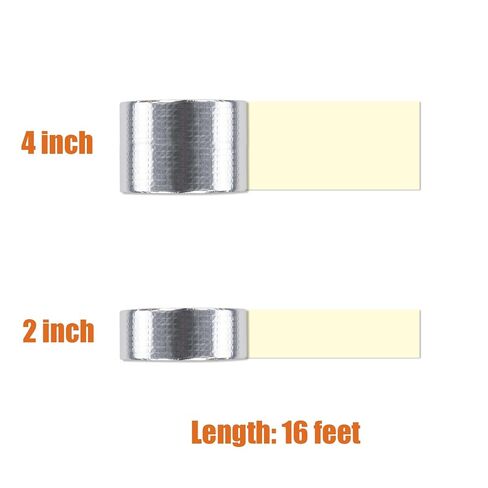 Butyl Waterproof Tape, 2 inch x16 feet Aluminum Foil Tape, Butyl Sealant Tape for RV Roofs, Boats, and Pipes, and for Glass & EPDM Roof Leak Patching, Silver in Kuwait