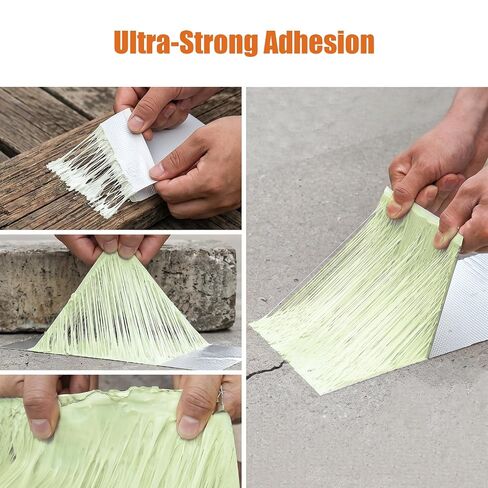 Butyl Waterproof Tape, 2 inch x16 feet Aluminum Foil Tape, Butyl Sealant Tape for RV Roofs, Boats, and Pipes, and for Glass & EPDM Roof Leak Patching, Silver in Kuwait
