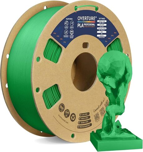 OVERTURE PLA Plus (PLA+) خيوط 1.75 مم، أقوى وأكثر متانة، خيوط طابعة ثلاثية الأبعاد ذات متانة احترافية 1 كجم (2.2 رطل)، دقة عالية +/- 0.02 مم، خالية من التشابك (أسود) in Saudi Arabia