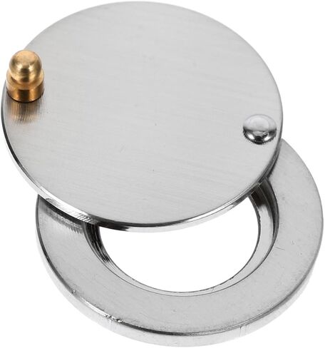 Uonlytech Peephole Cover for Apartment Door Copper Door Viewer Privacy Anti-Peep Door Hole Plate Silver Door Peep Hole Cover Replacement with Double-Sided Sticker for Home Office Hotel in Kuwait
