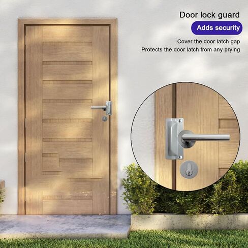 Latch Guard Plate Cover – Protect Against Forced Entry, Steel Latch Guard Plate Cover for Out-Swinging Doors, Latch Shield, Front Door Security Device, Easy to Install, 3 in. x 7 in in Kuwait