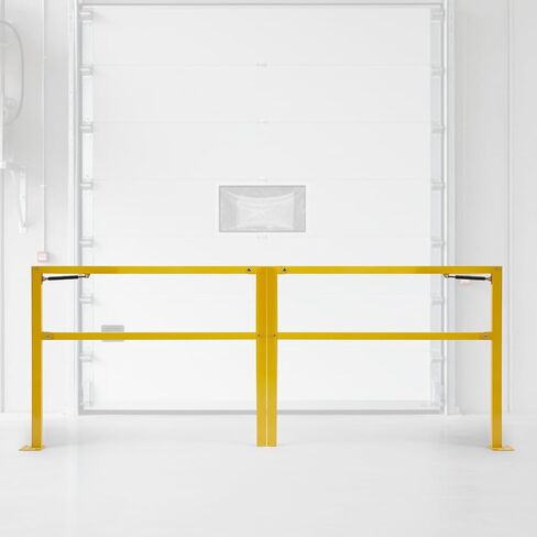 Wesiti Loading 8ft Folding Dock Double Safety Gate, Fall Hazard Protection for Warehouse Unloading Area Truck Dock Guardrail(8.42 x 3.5 ft) in Kuwait