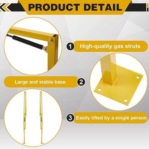 Wesiti Loading 8ft Folding Dock Double Safety Gate, Fall Hazard Protection for Warehouse Unloading Area Truck Dock Guardrail(8.42 x 3.5 ft) in Kuwait