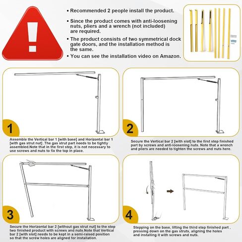 Wesiti Loading 8ft Folding Dock Double Safety Gate, Fall Hazard Protection for Warehouse Unloading Area Truck Dock Guardrail(8.42 x 3.5 ft) in Kuwait
