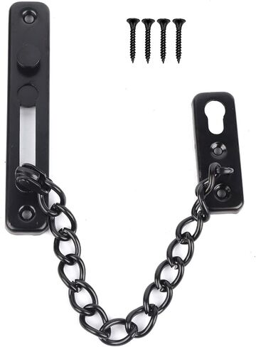Security Door Chain Lock Heavy Duty Stainless Steel Latch Guard for Home, Apartment, Hotel, 7.7 inch Chain Length in Kuwait