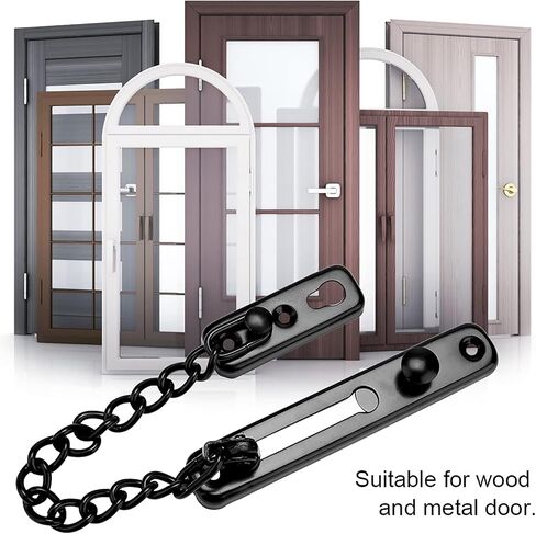 Security Door Chain Lock Heavy Duty Stainless Steel Latch Guard for Home, Apartment, Hotel, 7.7 inch Chain Length in Kuwait