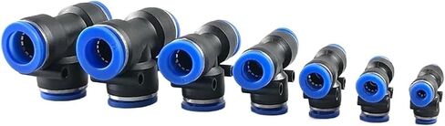 20pcs PE Air Connectors Pneumatic Fitting Quick 3Way Pipe Water Hose Tube Connector(Pe 16) in Kuwait