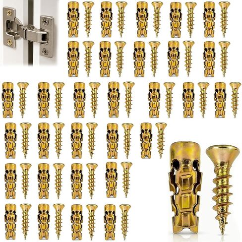 6×14mm Short Expansion Screw Set, Cabinet Hinge Repair Screws & Expansion Anchors, Stripped Thread Restoration for Wood Tile Stone Concrete (30 Pcs) in Kuwait