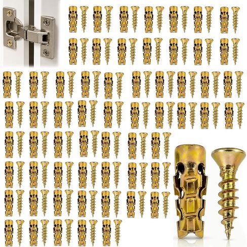 6×14mm Short Expansion Screw Set, Cabinet Hinge Repair Screws & Expansion Anchors, Stripped Thread Restoration for Wood Tile Stone Concrete (30 Pcs) in Kuwait