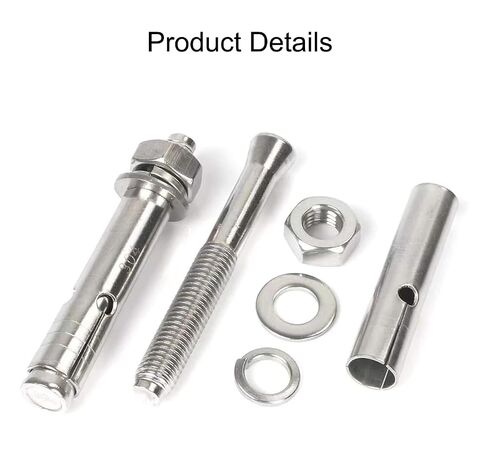 NACX M10 x 120mm Expansion Bolts, 304 Stainless Steel External Hex Expansion Screw Bolt Sleeve Anchor Fastener, 2Pcs in Kuwait