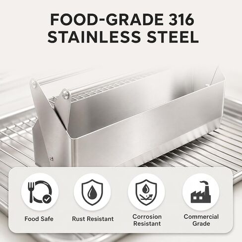Stainless Steel Donut Glazing Dipper 17-Inch, Food-Grade 316 Stainless Steel with 2mm Thick Heavy-Duty Construction, Commercial Donut Icing Spoon for Even Glaze Coating in Donut Shops & Bakeries in Kuwait