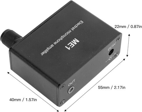 Microphone Preamp, Electret Microphone Amp, Adjustable Gain 0-20db Sound Amplifier, Audio, Microphone Preamplifier for Podcast, Livestream, Broadcasting in Kuwait