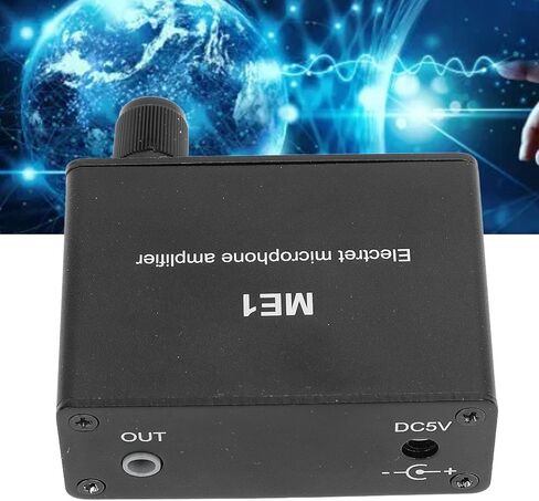 Microphone Preamp, Electret Microphone Amp, Adjustable Gain 0-20db Sound Amplifier, Audio, Microphone Preamplifier for Podcast, Livestream, Broadcasting in Kuwait