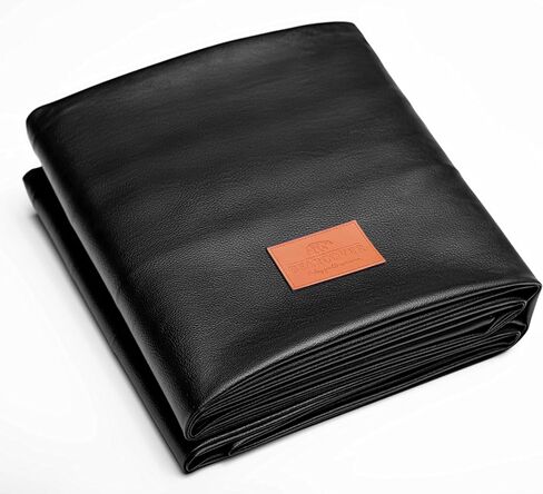 Heavy Duty Leatherette Billiard Pool Table Cover, Waterproof & Tearproof Cover for Pool Table 7/8/9FT (Black/Faux Lambskin, 9FT-(112"LX 62"WX 8“H)) in Kuwait