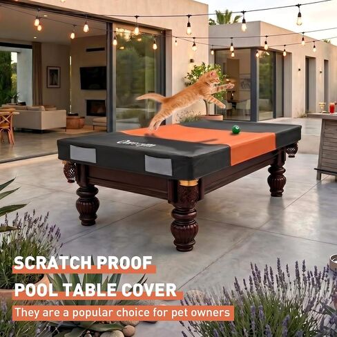 Oreenym Pool Table Cover 7FT, Billiard Tables Cover with Storage Pocket | Heavy Duty 600D Oxford, Waterproof & UV Resistant, Tear & Scratch Resistant, Easy to Clean in Kuwait