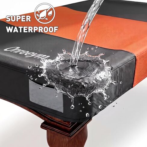 Oreenym Pool Table Cover 7FT, Billiard Tables Cover with Storage Pocket | Heavy Duty 600D Oxford, Waterproof & UV Resistant, Tear & Scratch Resistant, Easy to Clean in Kuwait