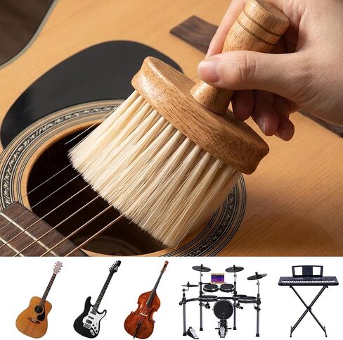 Guitar Cleaner Instrument Dusting Brush Piano Cleaner Keyboard Cleaning Brush with Wooden Handle for Car Interior Laptop Guitar Cleaning Kit, Efficient Dust Removal in Kuwait