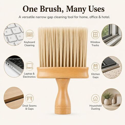 Groove Cleaning Brush - 5.31 Inch Soft Detail Brush for Keyboard Window Tracks, Laptop, Desk Seams, Kitchen Gaps & Household Dusting, Narrow Gap Cleaning Tool for Home, Office & Hotel in Kuwait