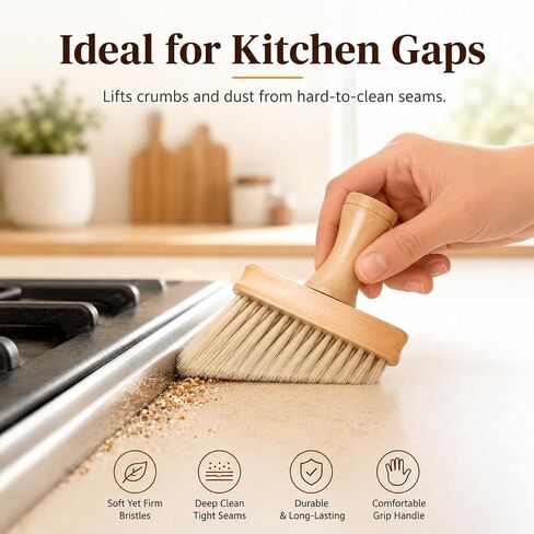 Groove Cleaning Brush - 5.31 Inch Soft Detail Brush for Keyboard Window Tracks, Laptop, Desk Seams, Kitchen Gaps & Household Dusting, Narrow Gap Cleaning Tool for Home, Office & Hotel in Kuwait