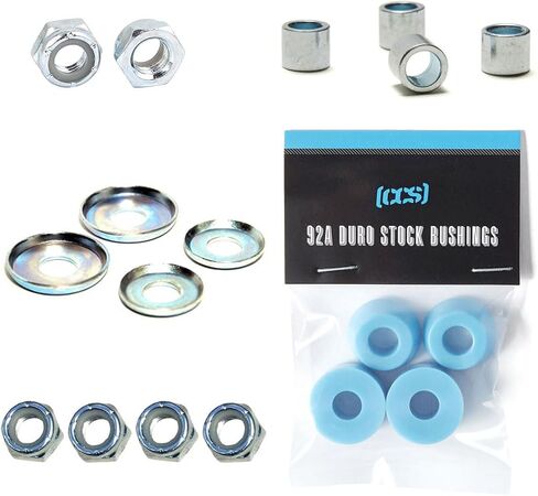 [CCS] Skateboard Bushings Rebuild Kit with Replacement Cup Washers, Kingpin Nuts, Axle Nuts, and Bearing Spacers in Kuwait