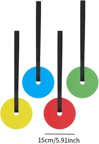 4 Pieces Football Target Discs Aid Lacrosse Target Plates Adjustable Strap Multifunctional Rubber Suitable for Men Outdoor Sports in Kuwait