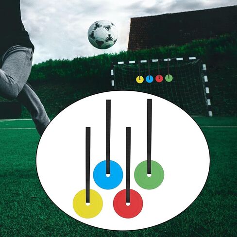 4 Pieces Football Target Discs Aid Lacrosse Target Plates Adjustable Strap Multifunctional Rubber Suitable for Men Outdoor Sports in Kuwait