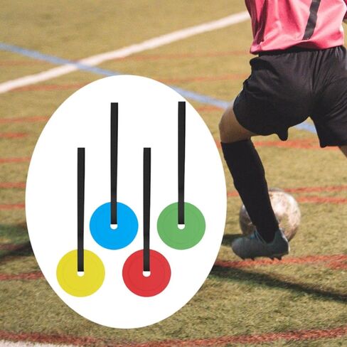 4 Pieces Football Target Discs Aid Lacrosse Target Plates Adjustable Strap Multifunctional Rubber Suitable for Men Outdoor Sports in Kuwait