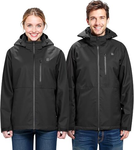 VEVOR Heated Jacket with 7.4V Battery Pack, Windproof and Waterproof Lightweight Heating Coat in Kuwait