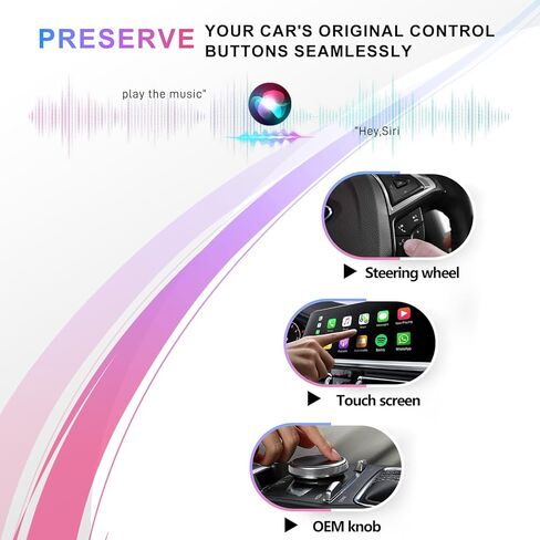 محول CarPlay اللاسلكي لـ Apple Carplay ， تحويل سلكية إلى محول iPhone اللاسلكي carplay ， المكونات واللعب ، لا يوجد زمن وصول ، ودونجل لاسلكي صغير للسيارات من عام 2016 و iOS 10+ （أسود） in Kuwait