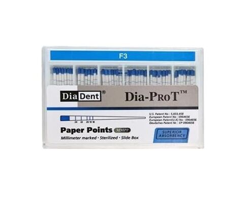 DiaDent مدبب خصيصًا لنقاط الورق Dia-PRO T MMPP جميع الأحجام F1-F5 (100/صندوق) F1-F5 in Kuwait