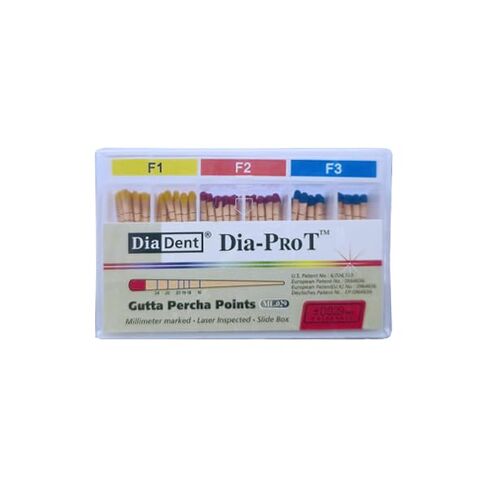 DiaDent Tapered Dia-PRO T Gutta Percha Points ML.029 (60Pcs) F1-F3 in Kuwait