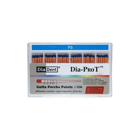 DiaDent Tapered Dia-PRO T Gutta Percha Points ML.029 (60Pcs) F1-F3 in Kuwait