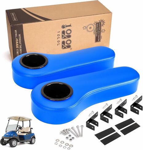 10L0L Golf Cart Rear Seat Kit Arm Rest Set with Cup Holder for Yamaha EZGO Club Car Golf Cart UV-Proof Coating Long Lasting, No Drilling Kits Include in Saudi Arabia