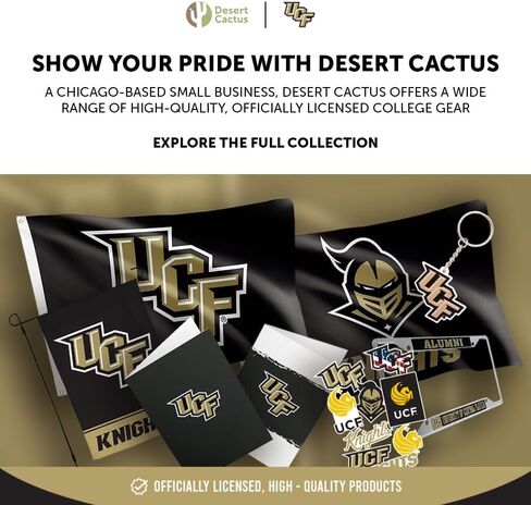 أكواب ورقية من جامعة صبار الصحراء بوسط فلوريدا UCF Knights عدد 20 مشروب بارد سعة 9 أونصة للبوابات الخلفية والتخرج والحفلات وديكور يوم اللعبة (التصميم أ) in Kuwait