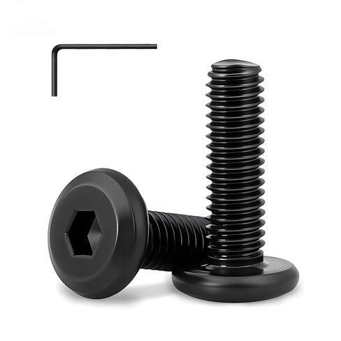 M6 x 12mm (25 Pack) Metric Flat Head Hex Socket Cap Screws Bolts, Black Oxide 304 Stainless Steel 18-8, Hex Drive, Bright Finish Fully Machine Thread in Kuwait