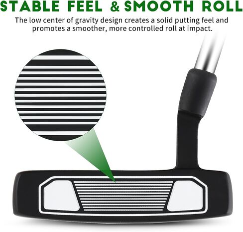 PGM Golf Putter for Men and Women – Right/Left Handed Mallet Putter with Alignment Guide, Stepped Steel Shaft & High Stability Performance in Kuwait
