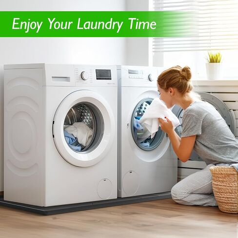 Washing Machine Drain Pan Silicone mat – 54x26.5 Inch Non-Slip Waterproof Washer Drip Tray, Anti-Vibration Soft Mat for Under Dryer or Washer, Floor Leak Protector for Laundry Room in Kuwait