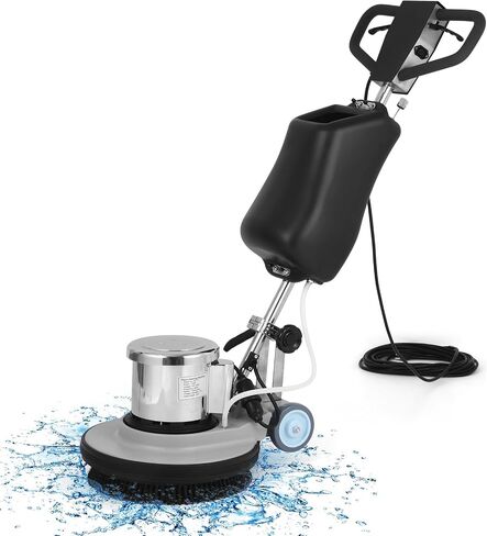 17" Heavy-duty Commercial Floor Scrubber, 1100W 175RPM Floor Machine with 15L Tank & 472" Cord, 3 Brushes Floor Polisher for Tile Marble Wood, Carpet Cleaner for Business Use in Kuwait