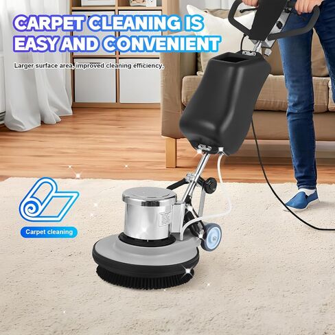 17" Heavy-duty Commercial Floor Scrubber, 1100W 175RPM Floor Machine with 15L Tank & 472" Cord, 3 Brushes Floor Polisher for Tile Marble Wood, Carpet Cleaner for Business Use in Kuwait
