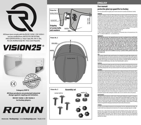 Ronin R3-PRO MKII Hockey Visor (Carbon-Tint) in Kuwait