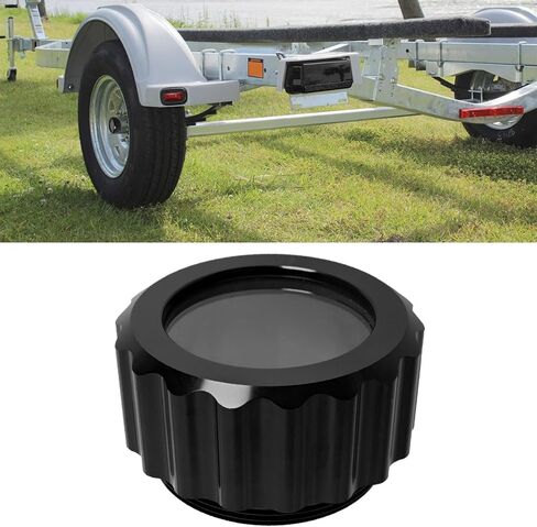 غطاء محور Canitu لـ EZ-Loader، غطاء محور حمام الزيت الموثوق به لقارب المقطورة، استبدال محور العجلة 2.11 بوصة OD. قبعات حشو زيت الألومنيوم الملولبة مع حلقة O 250-034388 تناسب 10 بوصة 5 محاور وبراميل (أسود) in Kuwait