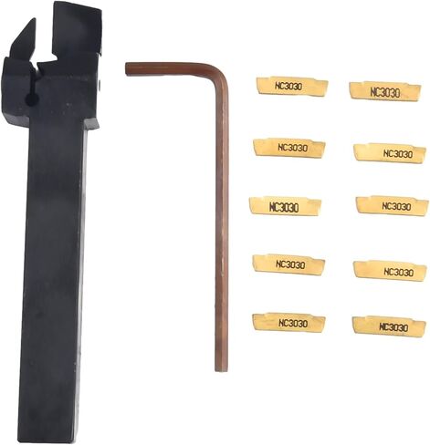 MGEHR1212-2 حامل أدوات مخرطة قطع الحز مع 10 قطع MGMN200-G إدراجات كربيد، عمود أداة تحويل من سبائك الصلب لنصف التشطيب والتشطيب، يتضمن مفتاح ربط in Kuwait