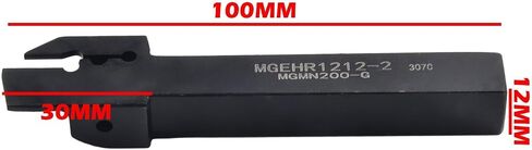 MGEHR1212-2 حامل أدوات مخرطة قطع الحز مع 10 قطع MGMN200-G إدراجات كربيد، عمود أداة تحويل من سبائك الصلب لنصف التشطيب والتشطيب، يتضمن مفتاح ربط in Kuwait