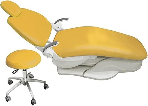 Protective Full Dental Chair Cover Set 4Pcs - Headrest Backrest Protector - Stretch Spandex Protective Seat Cover for Tattoo Chair - Elastic Dentist Protector(Color:Gray) in Kuwait