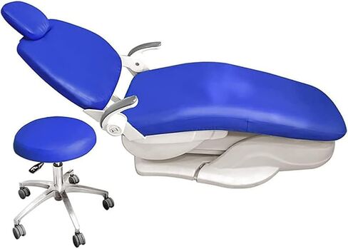 Protective Full Dental Chair Cover Set 4Pcs - Headrest Backrest Protector - Stretch Spandex Protective Seat Cover for Tattoo Chair - Elastic Dentist Protector(Color:Gray) in Kuwait