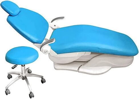 Protective Full Dental Chair Cover Set 4Pcs - Headrest Backrest Protector - Stretch Spandex Protective Seat Cover for Tattoo Chair - Elastic Dentist Protector(Color:Gray) in Kuwait
