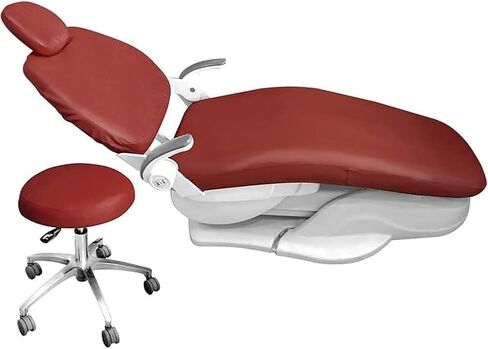 Protective Full Dental Chair Cover Set 4Pcs - Headrest Backrest Protector - Stretch Spandex Protective Seat Cover for Tattoo Chair - Elastic Dentist Protector(Color:Gray) in Kuwait